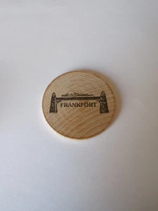 Frankfort Sesquicentennial Wood Coin 1850-2000 Frankfort Michigan - Bild 1 von 2