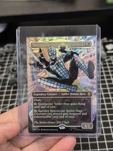 MTG Spectacular Spider-Man #0237 Borderless Textured Foil Marvel's Spider-Man NM - Picture 1 of 1