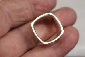 Size 7.5 Tiffany Frank Gehry Torque Square Ring in Sterling Silver - Picture 1 of 7