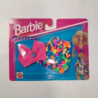 Vtg. Barbie Fashion Outfit 1995 68000-92 Pink Shirt Colorful Skirt New Sealed - Image 1 of 4