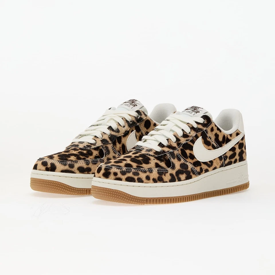 耐克 W Air Force 1 '07 低豹纹 IB7695-200 女式 AF1 鞋运动鞋 — 第 1/4 张图片