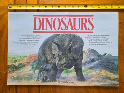 Rare DINOSAURS by Dr. David Norman Oversized Poster Book First Edition - Image 1 of 4