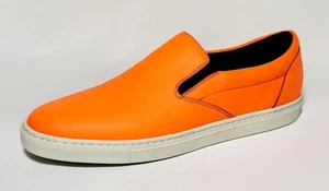 DSQUARED2 Mens US size 5 /38 eu Orange Leather Loafer Made in Italy - Picture 1 of 9