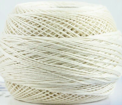 2 x 50gr balls of Cebelia Size 10 167.10.712 Cream 712 NEW Made France crochet - Image 1 of 4