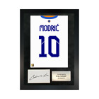 Authentic hand-signed A3 Frame Luka Modric Madrid Shirt Poster W/COA