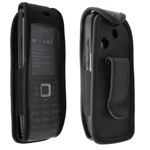 caseroxx Leather-Case with belt clip for Nokia E51 in black made of genuine leat - Picture 1 of 3
