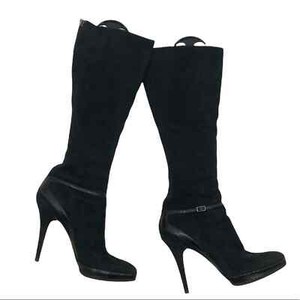 Jimmy Choo Suede & Snakeskin Stiletto Boots 38.5