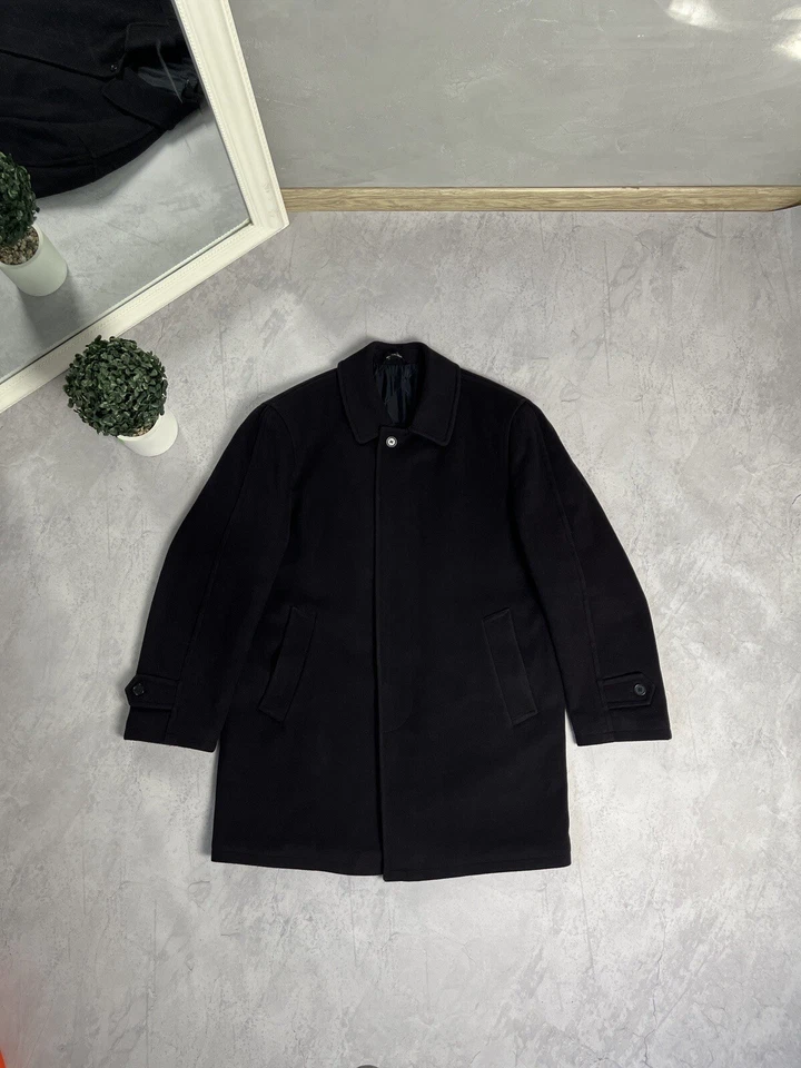 Винтажное мужское пальто из шерсти и кашемира Balmain размер 48 - Изображение 1 из 4