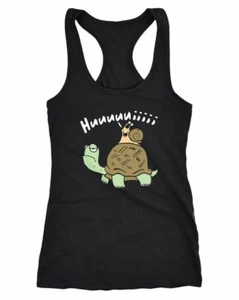 Damen Tanktop Schildkröte Schnecke Huuuuiiii Lustig Witzig Scherz Comic - Bild 1 von 3