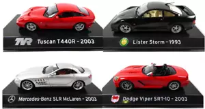 Set of 4 Sports Cars Mercedes Dodge TVR 1:43 IXO Model Supercars Diecast SL29 - Picture 1 of 10