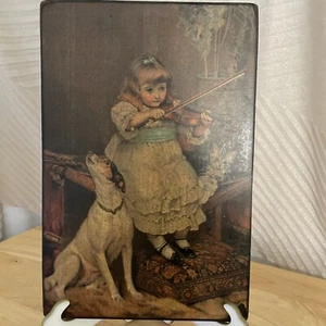 Haunted - Print on Wood - The Broken String - Hand Crafted - Picture 1 of 9