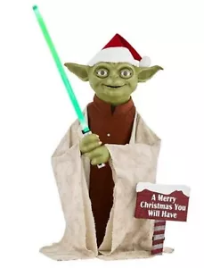 Animatronic de Halloween y Navidad - Star Wars 3,5 pies LED animado de temporada Yoda - Imagen 1 de 12