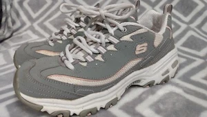 SKECHERS D’LITES 11930 Shoes Womens Sz 8 Memory Foam Air Cooled Gray/White - Picture 1 of 8