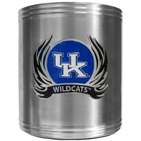 Kentucky Wildcats Insulated Stainless Steel Can Cooler Coozie (Flames) NCAA Cover