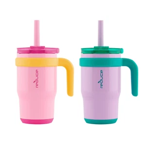 Reduce Coldee 14oz Stainless Steel Spill Proof Kids Tumbler 2-pack W/Straw - NEW - Picture 1 of 1