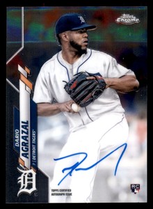 2020 Topps Chrome Dario Agrazal Auto Rookie RC #RA-DA Autograph Baseball Card