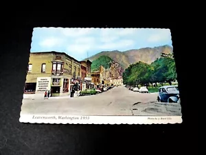 RPPC 1953 LEAVENWORTH Washington Downtown Scene J. Boyd Ellis - Picture 1 of 4