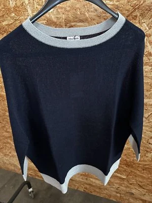 Alba Moda Damen Pullover langarm 47% Wolle nyvyblau Größe 36/38 NEU