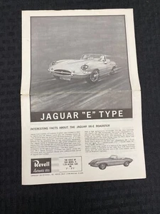 Revell 1963 Jaguar E Type H-1280 XK-E Roadster Instructions Sheet Original - Picture 1 of 2