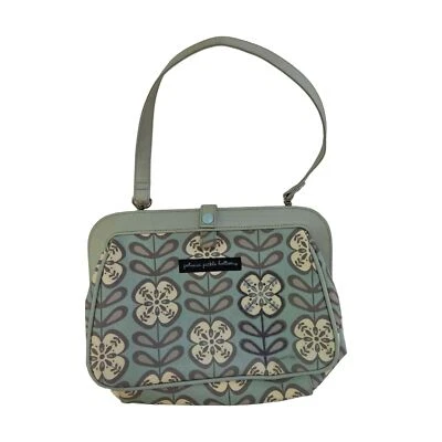 Petunia Pickle Bottom Diaper Bag Tote Mint Green Floral - Image 1 of 4