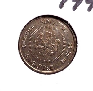 CIRCULATED 1990 10 CENTS SINGAPORE COIN COIN! (62815) - Picture 1 of 3