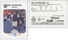 1989 Toronto Blue Jays Fire Safety Pat Borders #10