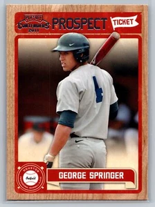 2011 Playoff Contenders #RT19 George Springer RC Prospect Ticket - Picture 1 of 2