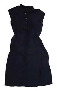 Old Navy Short Sleeve Draped Twist Dress Elastic Waist Navy Blue Womens XL - Picture 1 of 9