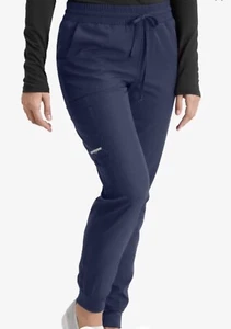 Skechers Barco Navy Mid Rise Theory 4 Pocket Jogger Scrub Pant Size Small NWT - Picture 1 of 16