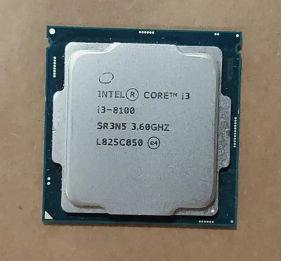 Intel Core i3-8100 SR3N5 CPU Processor 3.6GHz Quad-Core LGA1151 Socket 6MB - Image 1 of 2