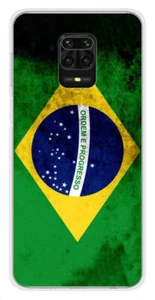 Coque en silicone imprimée compatible Xiaomi Redmi Note 9S Drapeau Brésil - Picture 1 of 3