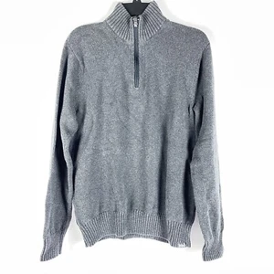 Sudadera Pullover Para Hombre Eddie Bauer Polar Media Cremallera Gris Talla Mediana. - Imagen 1 de 8