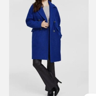 Casaco BCBG Boucle, azul safira, super macio, fecho de botão, tamanho XXL - Imagem 1 de 4