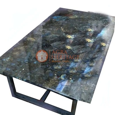 Labradorite Tiles and Table, Labradorite Bars & Kitchen Dining Table Slab Tops - Image 1 of 4