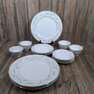 Valmont China Royal Wheat VTG 16 Pc Dinner Salad Plates Tea Cups Retired JAPAN - Picture 1 of 11