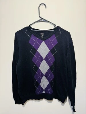 J. Ferrar Jersey Hombre Algodón Morado y Negro (Mediano) Foto 1 de 2