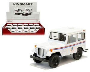 Kinsmart Jeep DJ-B5 White 1971 USPS Postal Delivery Truck 1/26 Scale Diecast Car