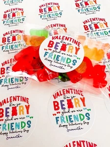 Pegatina de San Valentín Beary - etiquetas de pegatina personalizadas de San Valentín - Imagen 1 de 2