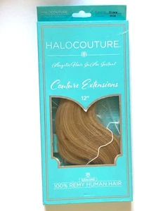 Halo Couture 100% Remy Human Hair Extensions 12” Color #14-24 Warm Blonde - Picture 1 of 6