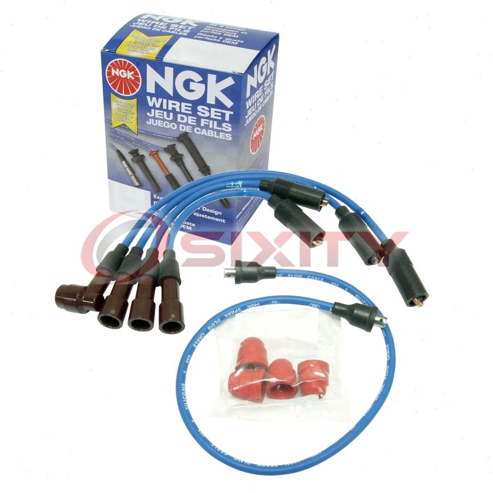 Conjunto de fios de vela de ignição 1 peça NGK para 1968-1974 Volvo 142 1.8L 2.0L L4 - Motor wj - Imagem 1 de 4