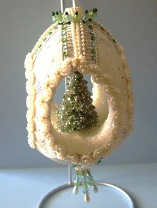 HERMOSO ADORNO NAVIDAD VINTAGE HECHO A MANO 7" - Imagen 1 de 1