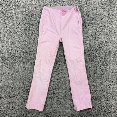 Lilly Pulitzer Pants Womens 27 Pink Lavender Stretch Side Zip Casual Cotton - Image 1 of 4