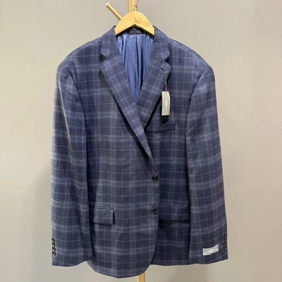 Hart Schaffner Marx New York Wool Silk Blend Sport Plaid Jacket 54R - Image 1 of 4