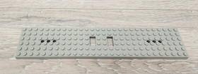 Lego 4093 4093a Old Light Gray Train Base 6 x 28 3 Round Holes Each End Cutouts