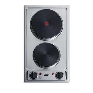 Summit CSD2B230 Stainless Steel 12"W 2 Burner Electric Cooktop - Picture 1 of 2