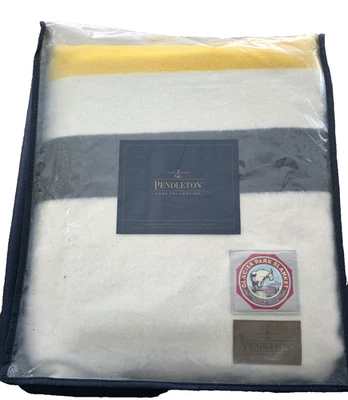 New Pendleton Glacier National Park Blanket Off White Multistripe Color Queen - Image 1 of 4