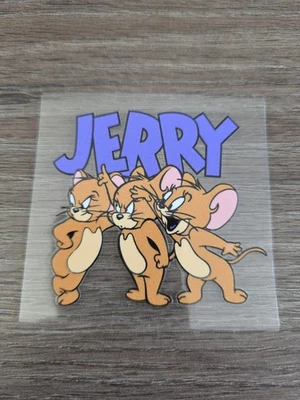 Jerry Retro Cartoon Raised UV DTF Decal Full Color 3in X 3in - Image 1 of 4