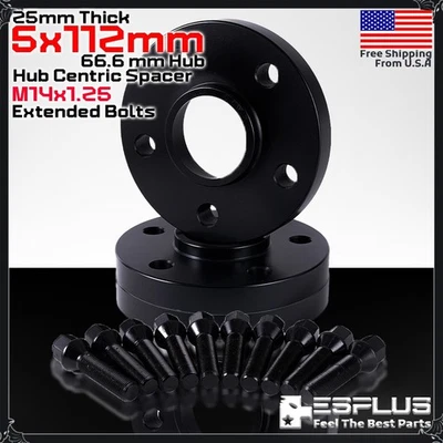 2 peças espaçador central cubo 25 mm BMW 5x112mm 66,6 mm ajuste 1-8/I/M/X-Series etc. - Imagem 1 de 4