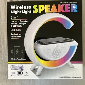 Smart Wireless Fast Charger, Speaker & Night Light – 3-in-1 Alarm Clock RGB - Picture 1 of 3