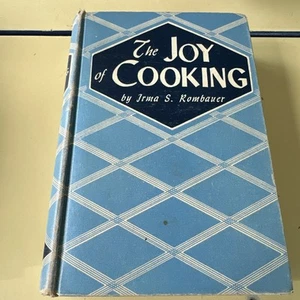 The Joy Of Cooking by Irma S. Rombauer 1946 Edition World War II Era Cookbook - Foto 1 di 12